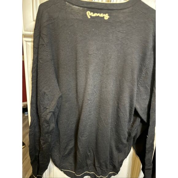 Money Men's Crest Logo V-Neck Button Front Cardigan Sweater Black Size XXL - Picture 12 of 12